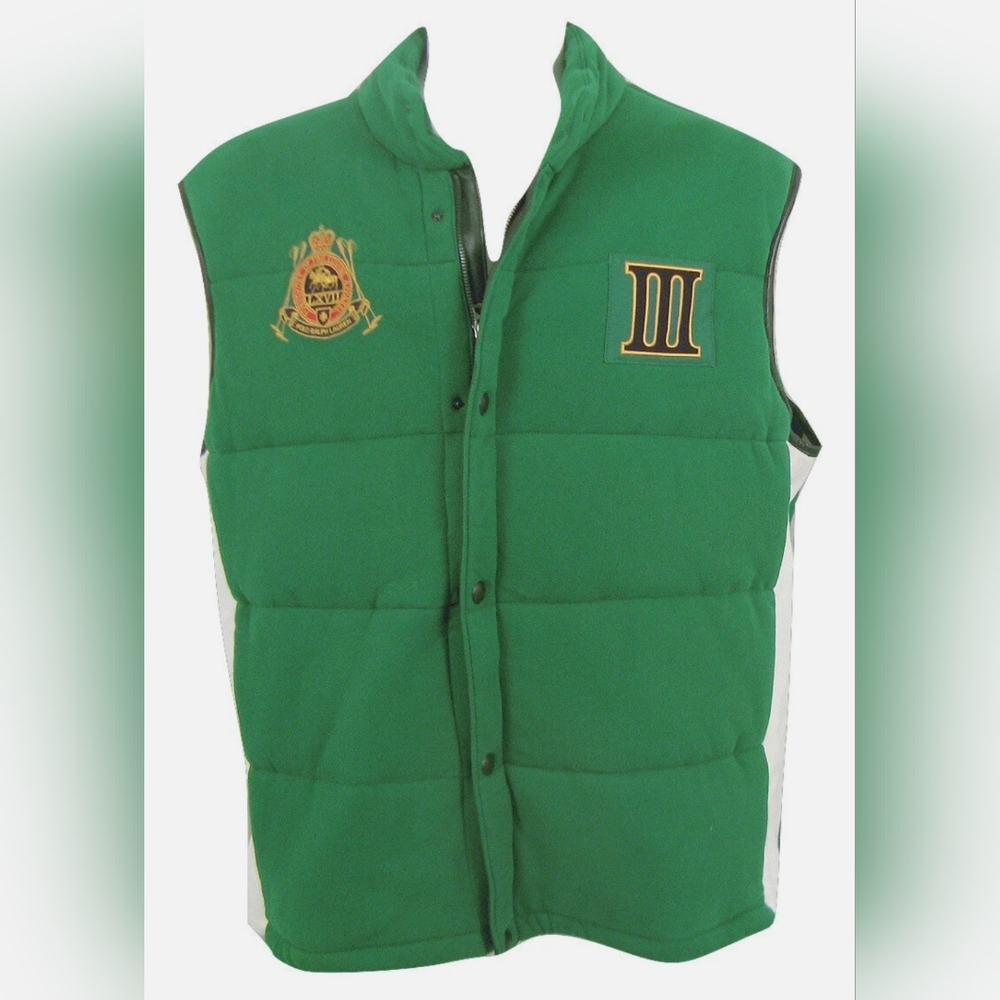 Vintage Polo Ralph Lauren Men's Green Challenge Cup England Vest XXL Preppy
